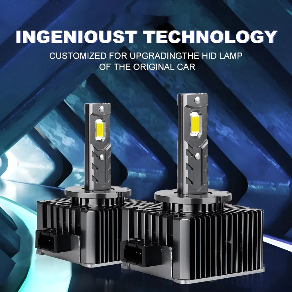 A10-D LED headlight replacement with lamp stabilizer, aviation aluminium alloy, IP67, 70W, 6000K, universal car fitment