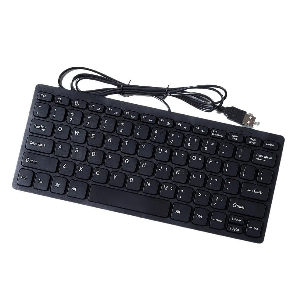 USB wired mini keyboard in black, white, pink or blue with 1.3 metre cable