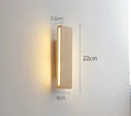 Solid wood LED wall lamp in 22cm, 32cm or 52cm size with warm or white light, 220V