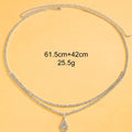 Gold water drop pendant waist chain with rhinestone decoration and lobster clasp