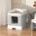 Pet cat nest with removable washable cover and cat scratching board in light blue