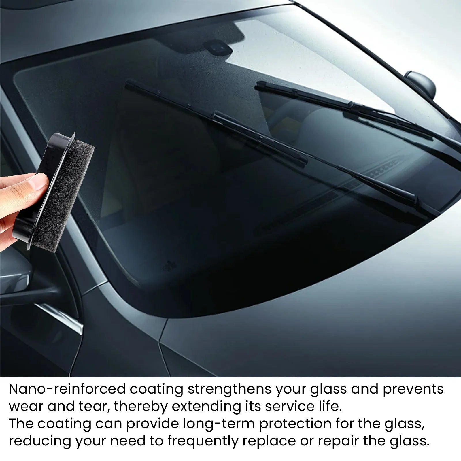 Car cleaning sponge for vehicle window maintenance and windshield cleaning