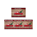 Festive Christmas decorative door mat in printed polyester fibre, 40cm x 60cm, with seasonal pattern and square shape