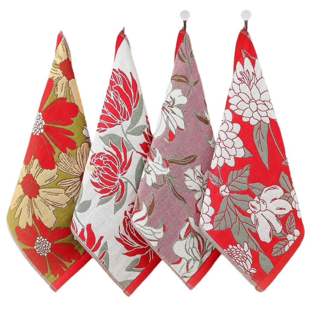 Class A cotton gauze square towel in 40x34cm size with sunflower pattern, soft and lint-free for face washing