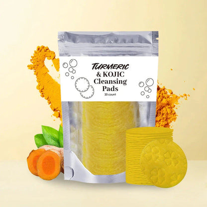 Premium Turmeric Exfoliating Cleansing Pads for Nourishing Facial Skin Care and Deep Pore Cleansing