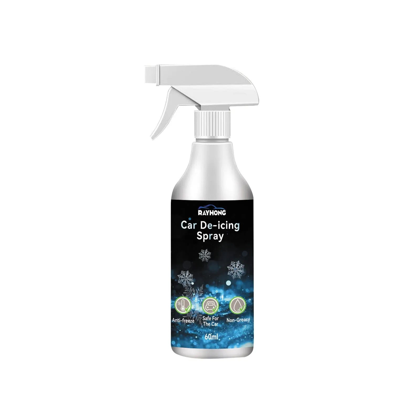 60ml car window deicing spray bottle for winter windscreen ice removal