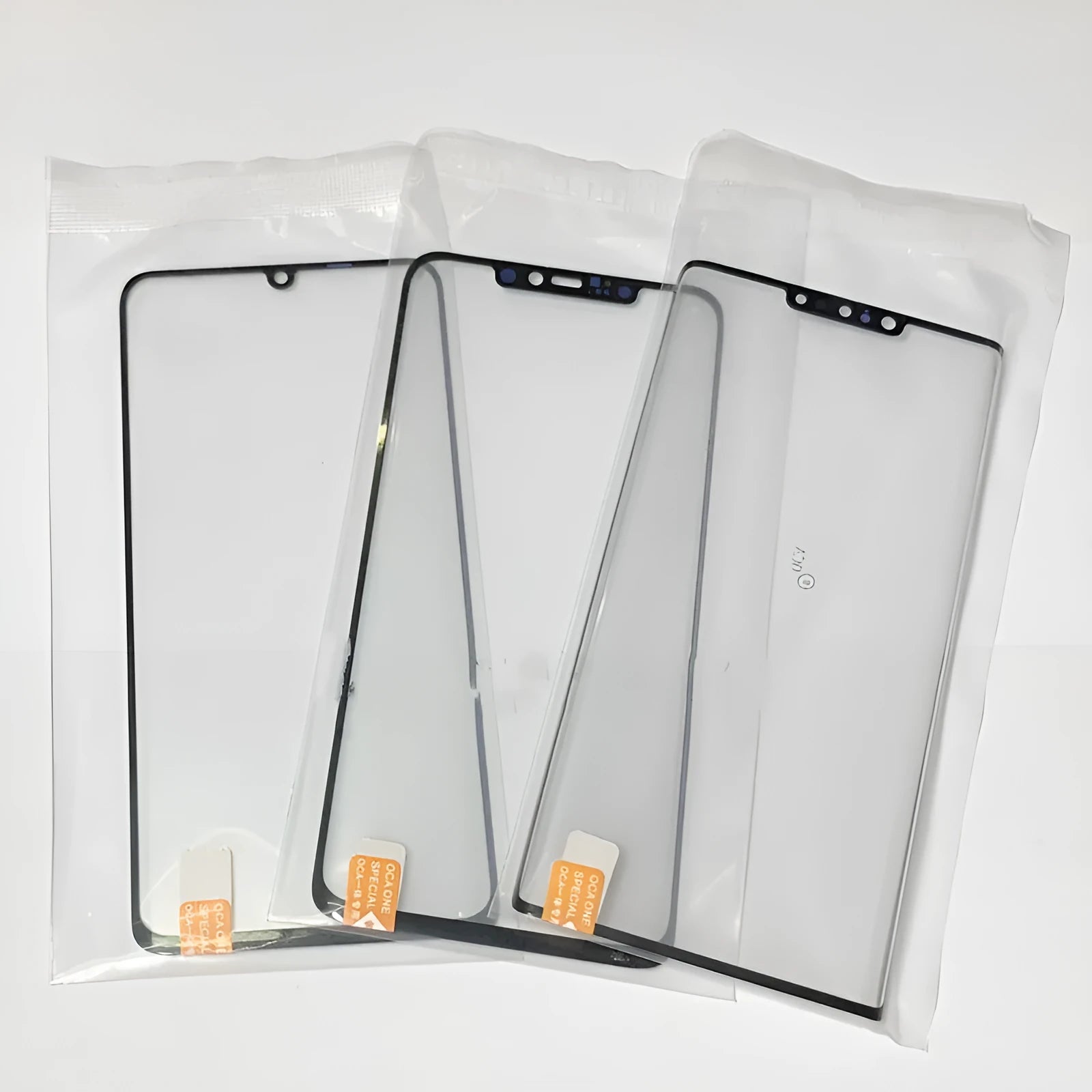 OnePlus 7 Pro replacement touch screen display with visible logo on glass surface