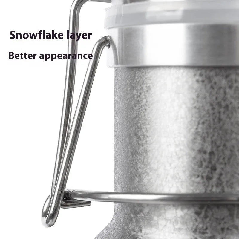 Large capacity stainless steel thermal pot with optional double-layer insulation for outdoor hydration
