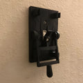 Retro-style decorative light switch plate with single control toggle, made from white PLA material.