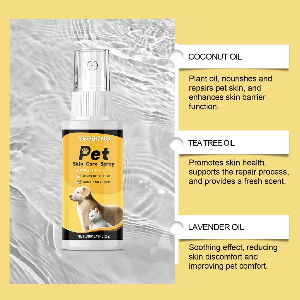 Pet Skin Spray 30ml care spray for dogs with natural oils
