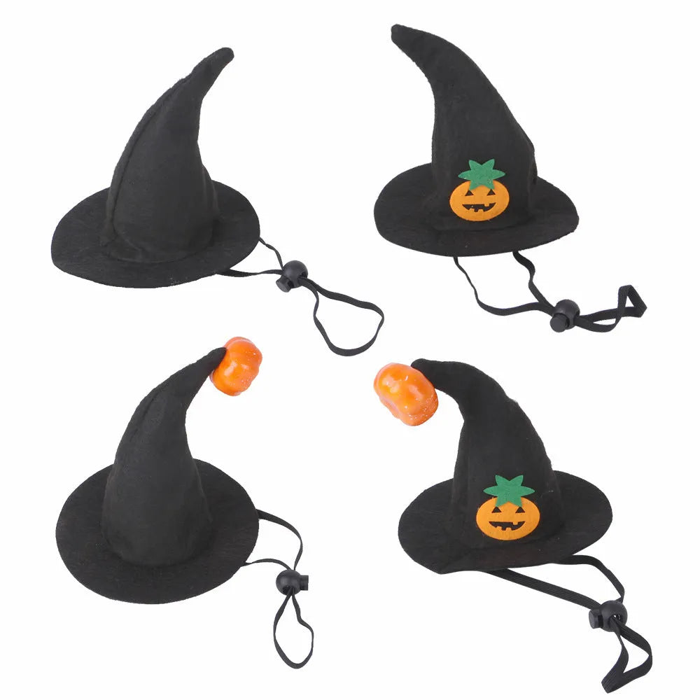 Halloween cat hat in pumpkin smiling face design made from embossed cloth with free-size fitting