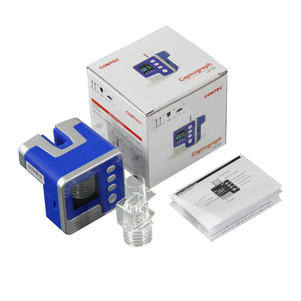 Veterinary mainstream CO2 capnograph CA10M monitor for EtCO2 and respiration rate, 59x56x59.5mm, 92g