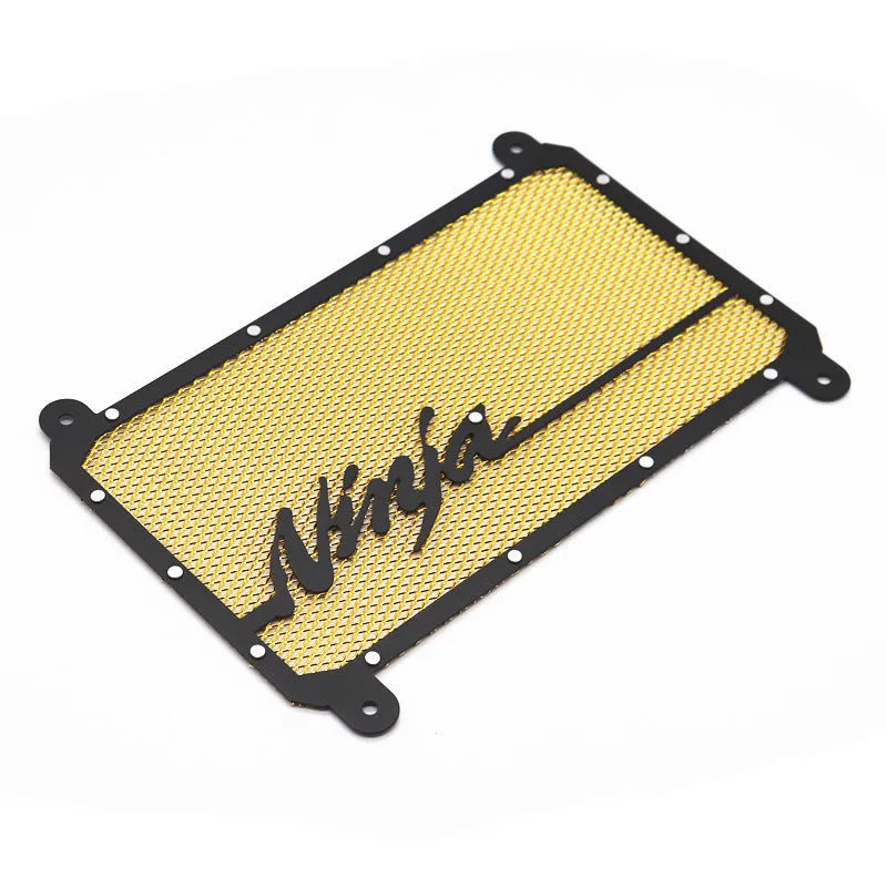 Kawasaki Z400 Ninja 400 water tank cover protective mesh in black, gold, green, and red colour options