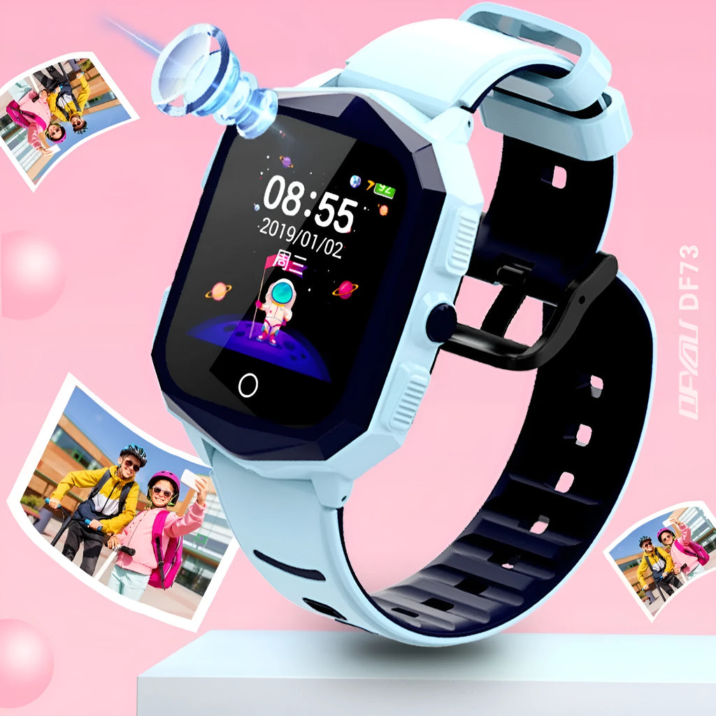 4G all-netcom children's phone watch in pink, blue or black with Bluetooth calling and health monitoring functions