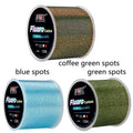 120m multicolor nylon fishing line spool in line numbers 0.8 to 8.0, available in solid and spot colours.
