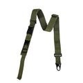 Adjustable nylon crossbody sling strap with alloy buckle in black, army green or khaki colour