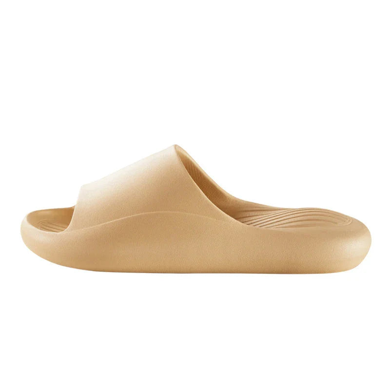 Stylish slip-on slippers in various colors, featuring anti-slip design and premium EVA material for ultimate comfort