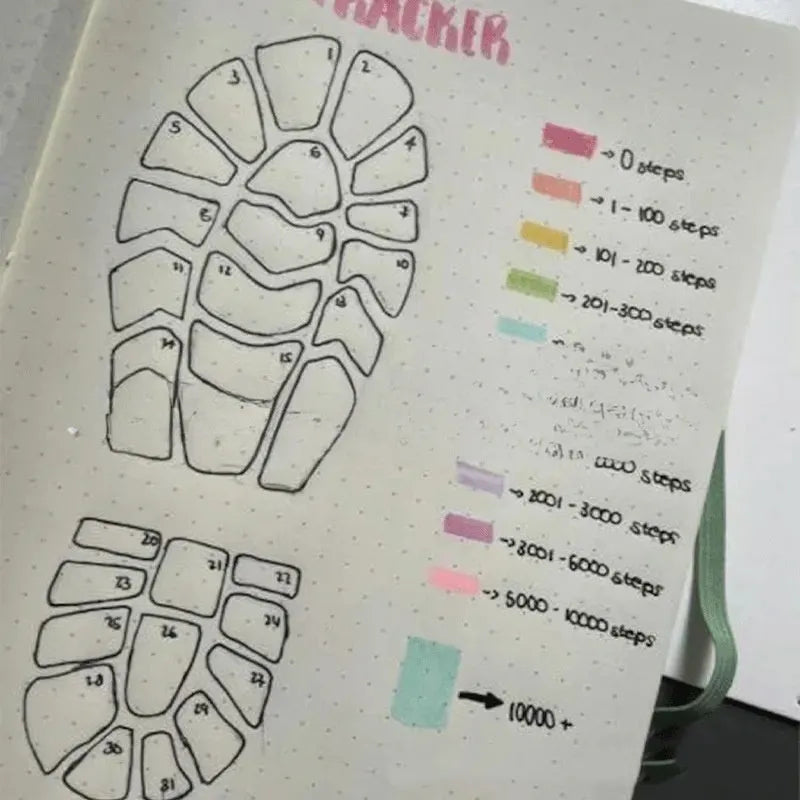 Weekly planner notebook with black or brown cover and coated paper pages in European style