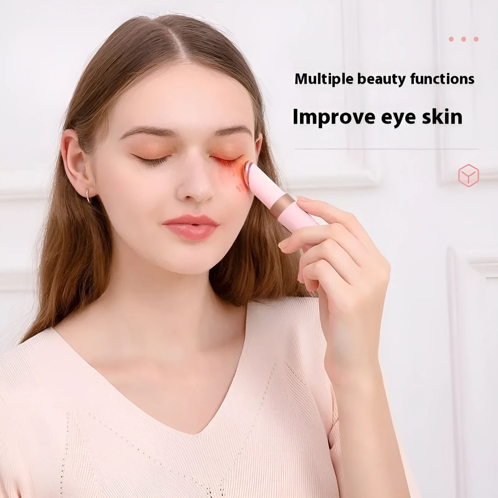White eye beautification instrument with anion massage function and above five speed gears for family home use.