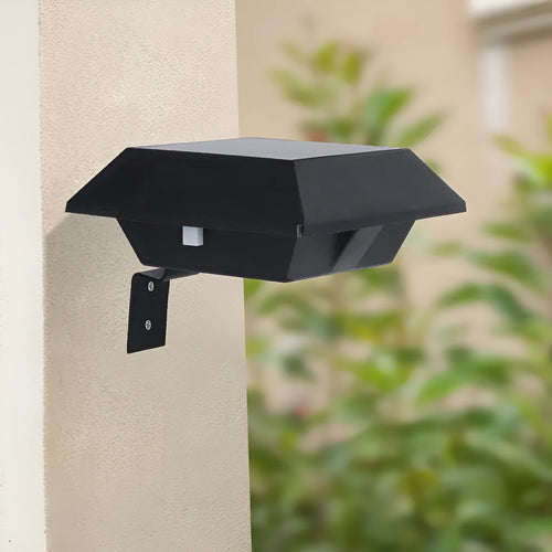 12LED solar panel garden light outdoor IPX4 rated, black shell with warm light, 120x50mm