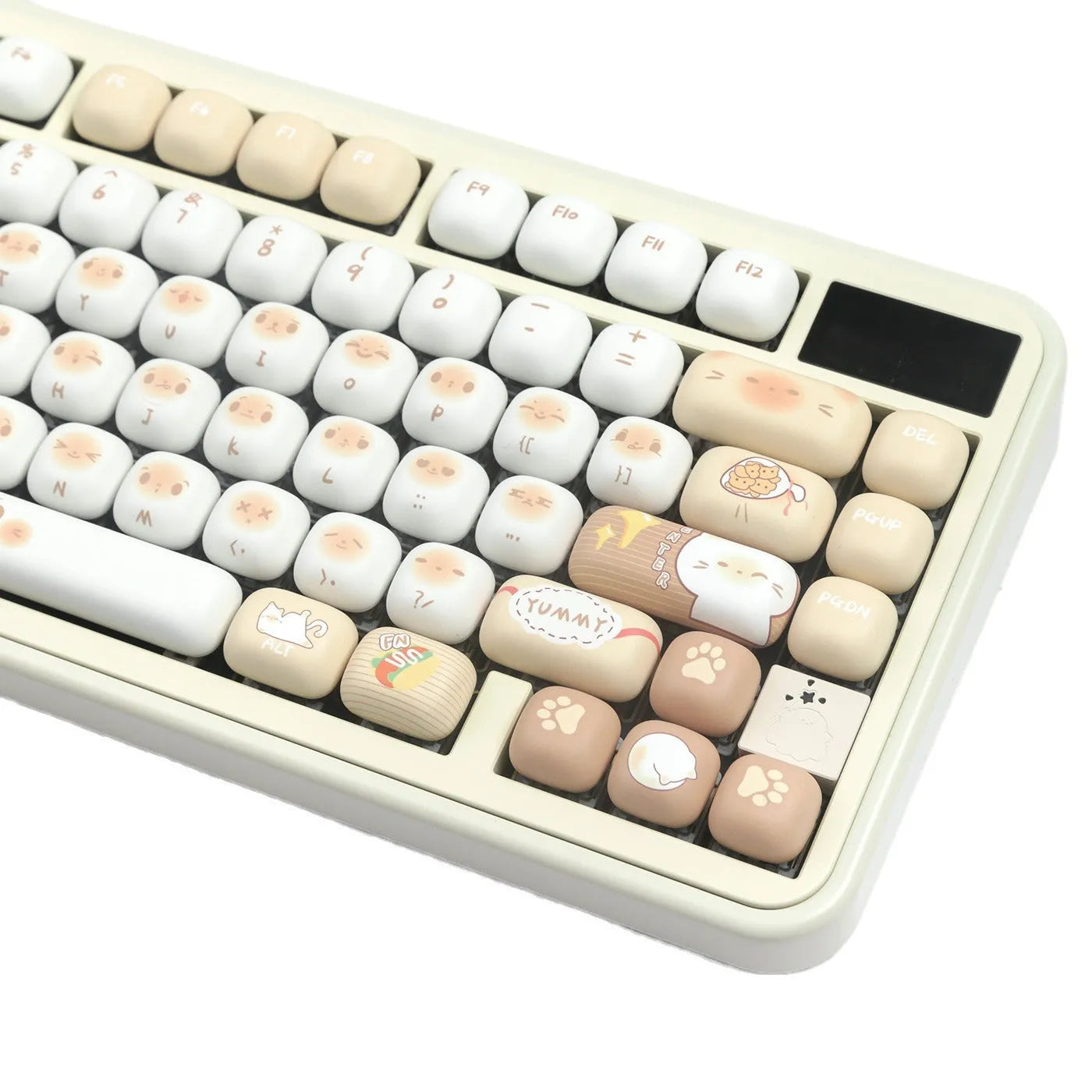 Mechanical keyboard replacement key caps in marching past colour with PBT construction