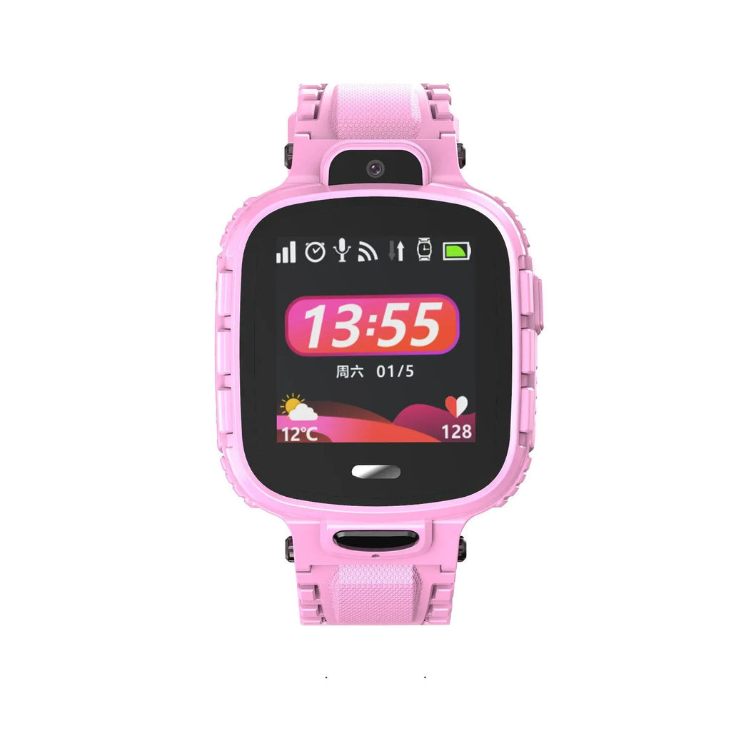 Children's phone watch with GPS and camera, 1.44-inch touch screen, silicone strap, blue colour