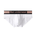 Men's black modal briefs with a gradient colour detail on the low waistband.
