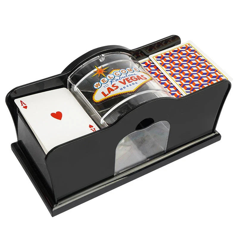 Automatic Card Shuffler - Durable handheld casino-style card shuffler for poker, blackjack, and Texas Hold'em card games