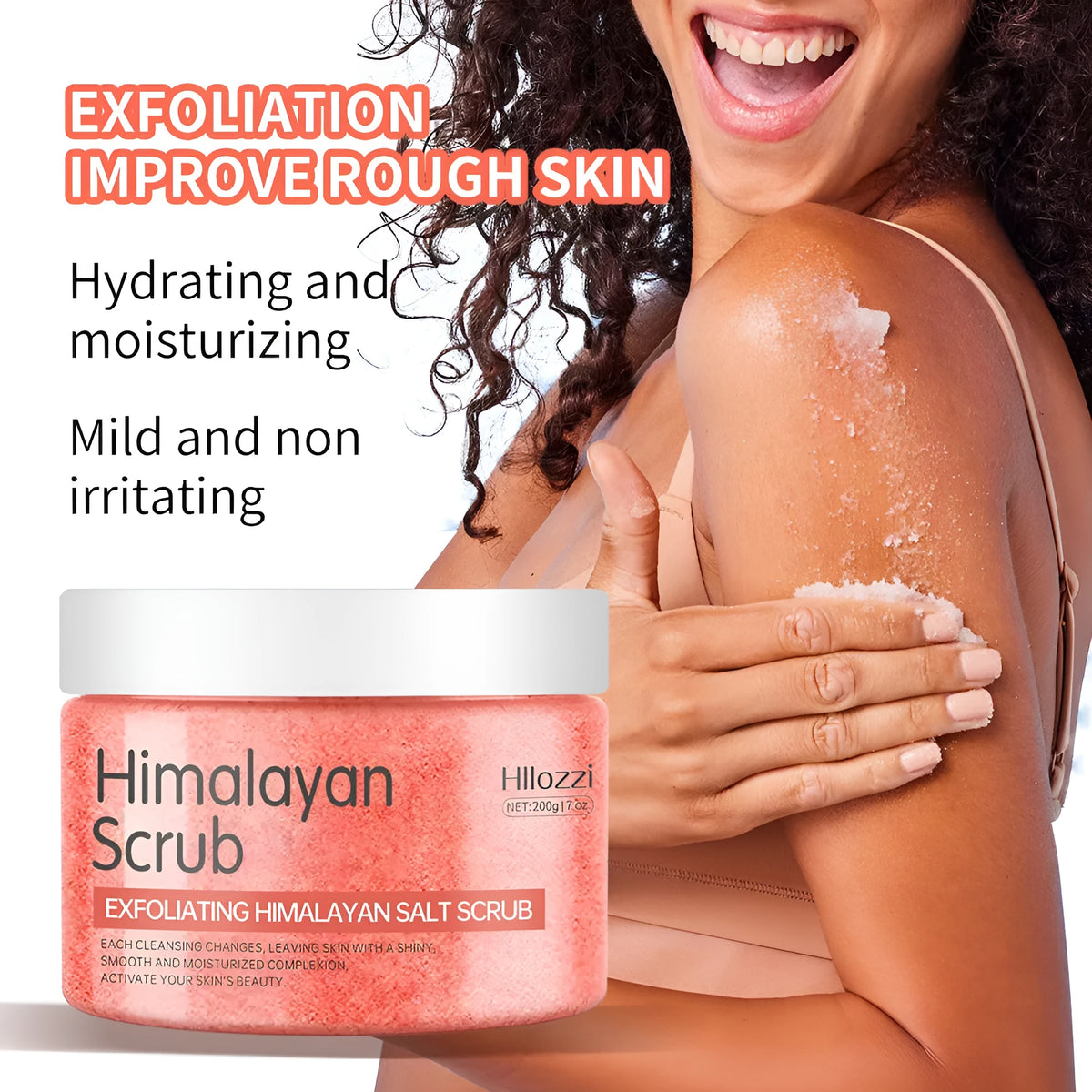Himalayan salt body scrub cream 200g exfoliating face and body scrub in four variants