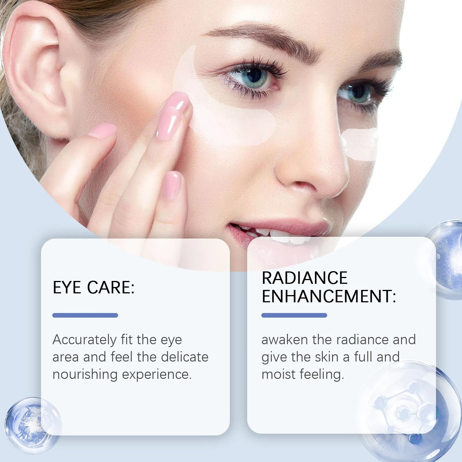 Single pair of elastic microneedle eye care patches for wrinkle fading treatment