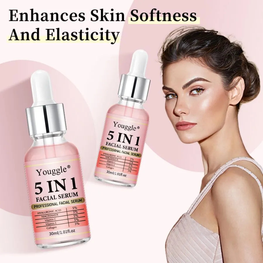 5-in-1 face serum 30ml bottle complete skin transformation solution