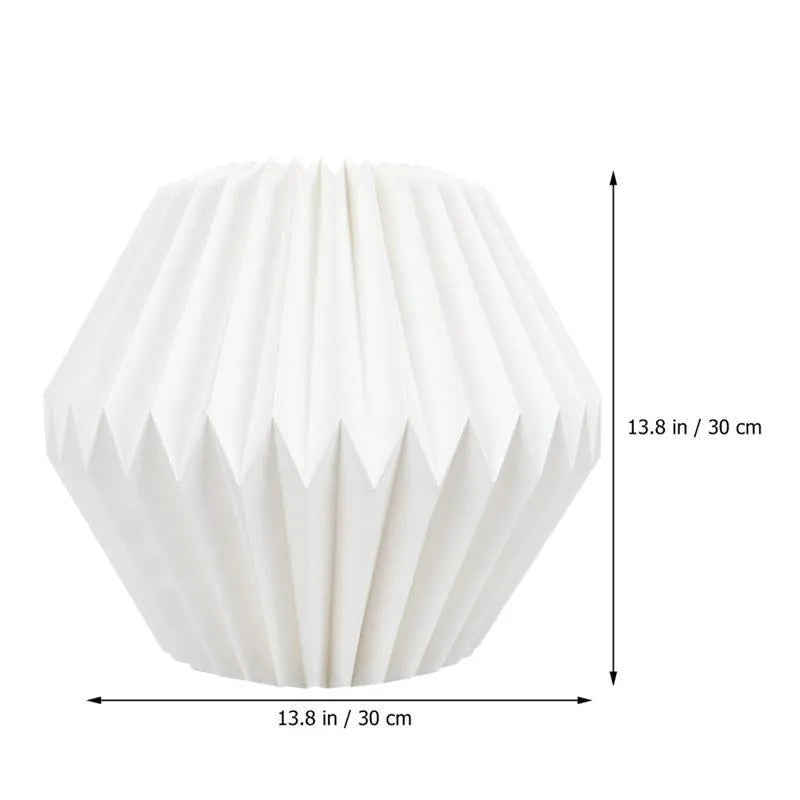 Origami creative paper pendant lampshade in waist drum shape with fine workmanship
