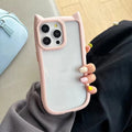 Cat ears phone case in transparent showing protective PC material for iPhone