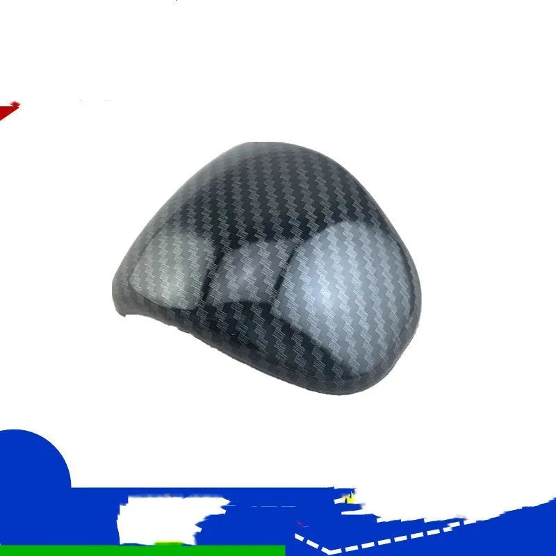 Smart RunK3 black carbon fibre pattern gear shift knob cover for car interior.