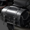 FBG376BK dark punk PU leather motorcycle side bag with tail coded lock
