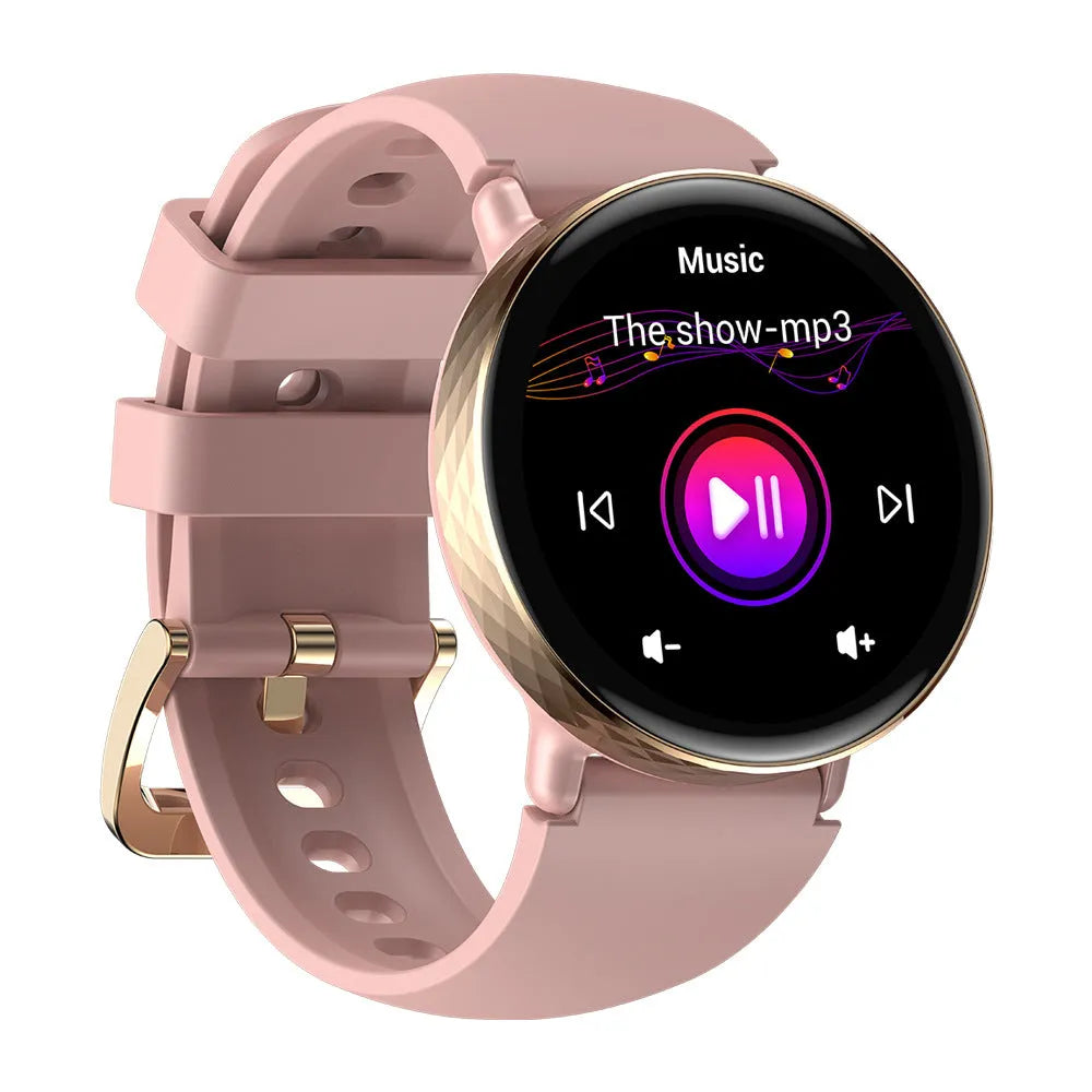 Women's smart watch with AMOLED screen and Bluetooth calling, 12-inch ultra-narrow frame, pink or silver