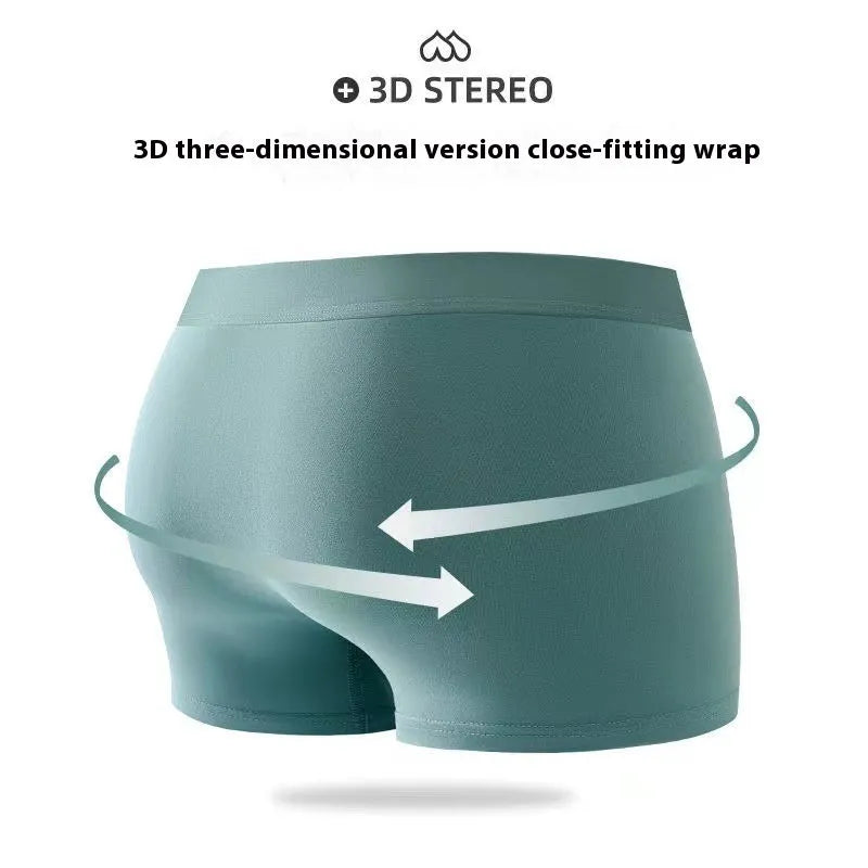 Men's massage particle underwear in mid-waist design with solid colour options