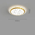 Modern simple style LED ceiling lamp with remote control in platinum or white finish