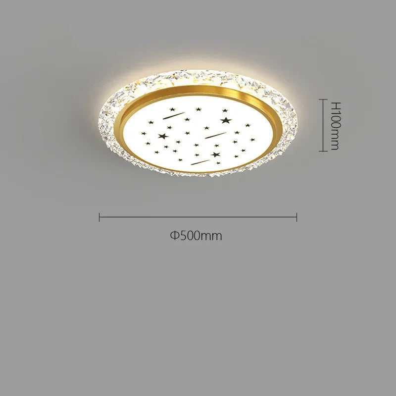Modern simple style LED ceiling lamp with remote control in platinum or white finish