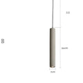 Concrete rod chandelier with adjustable cable and marble pendant body in four finish options