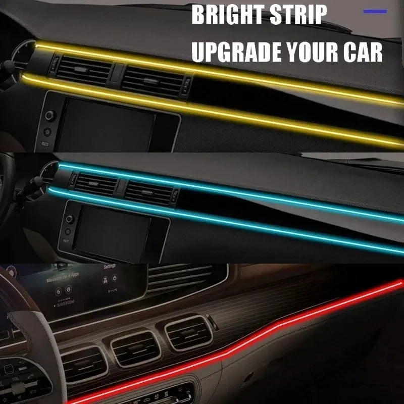 Car music ambience light 64 colour 2W 5V PVC strip for general vehicle interior with APP control