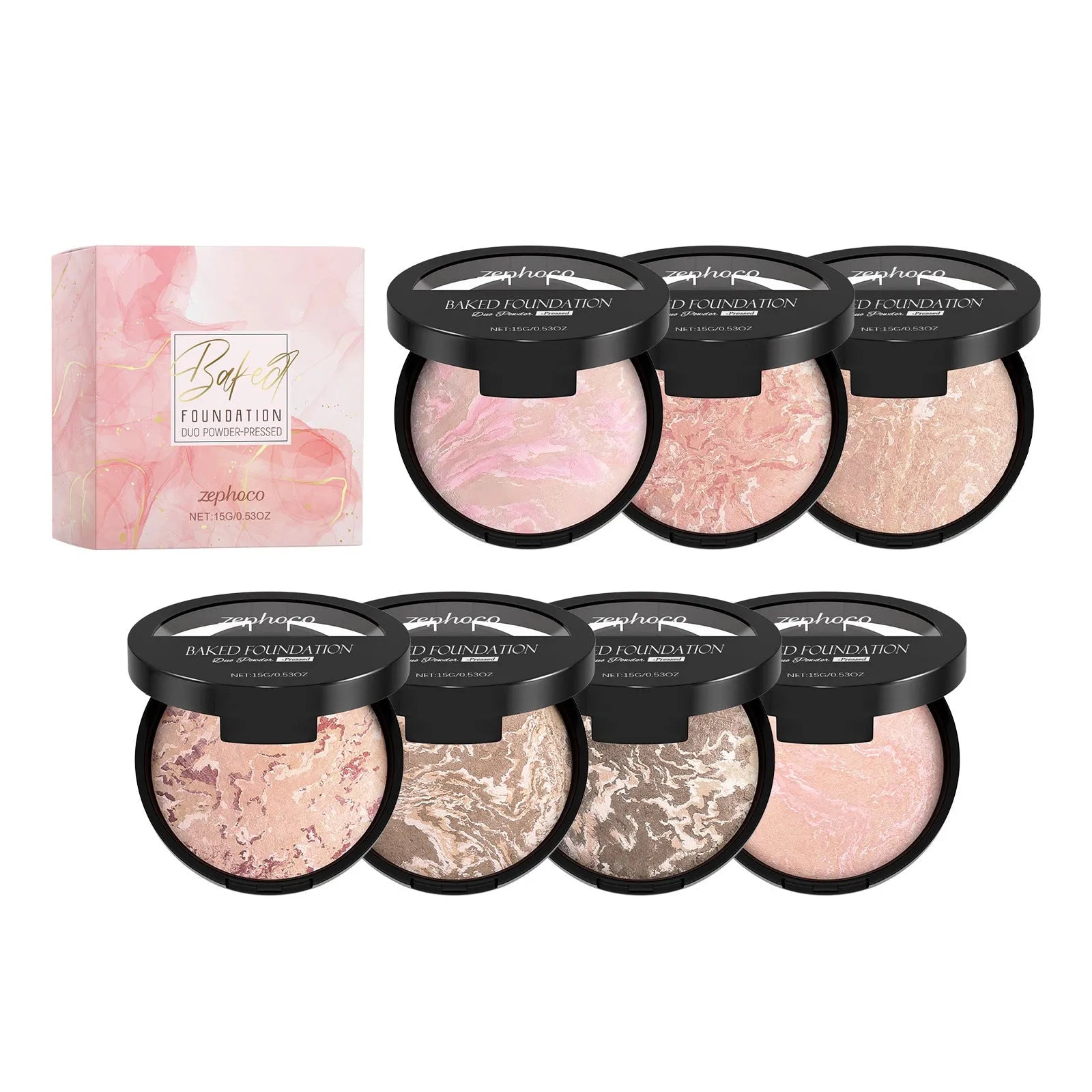 Light thin fit concealer powder 15g in seven colour options #01 to #07 in compact packaging