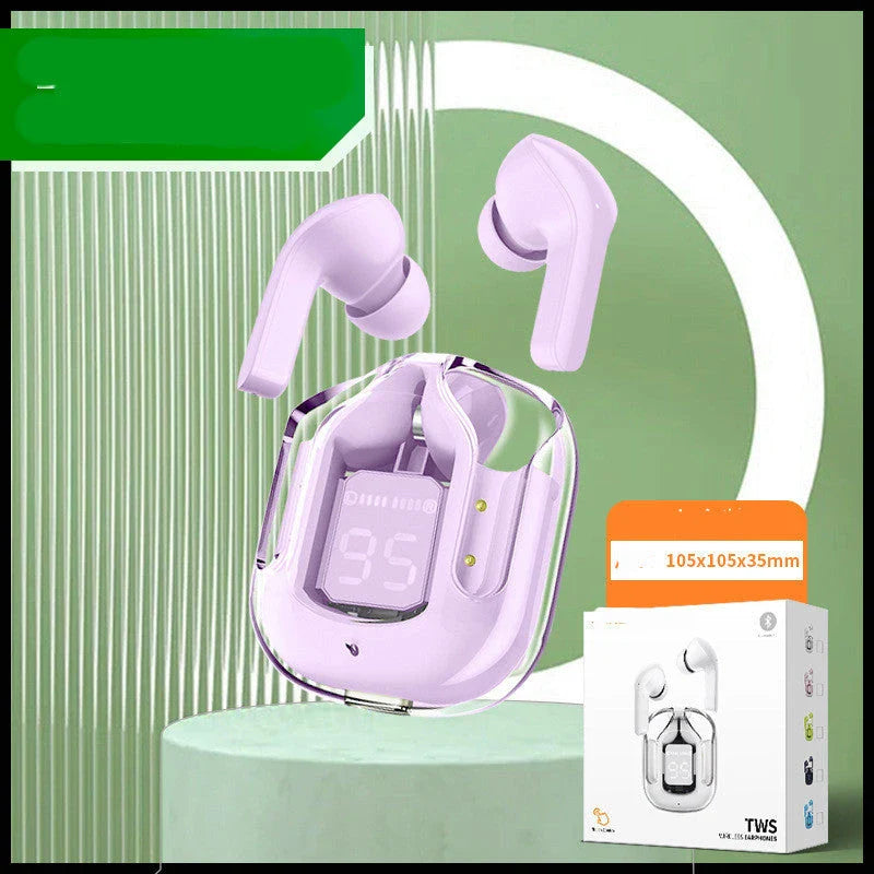 Wireless Bluetooth headset with digital display, noise cancellation, and various color options