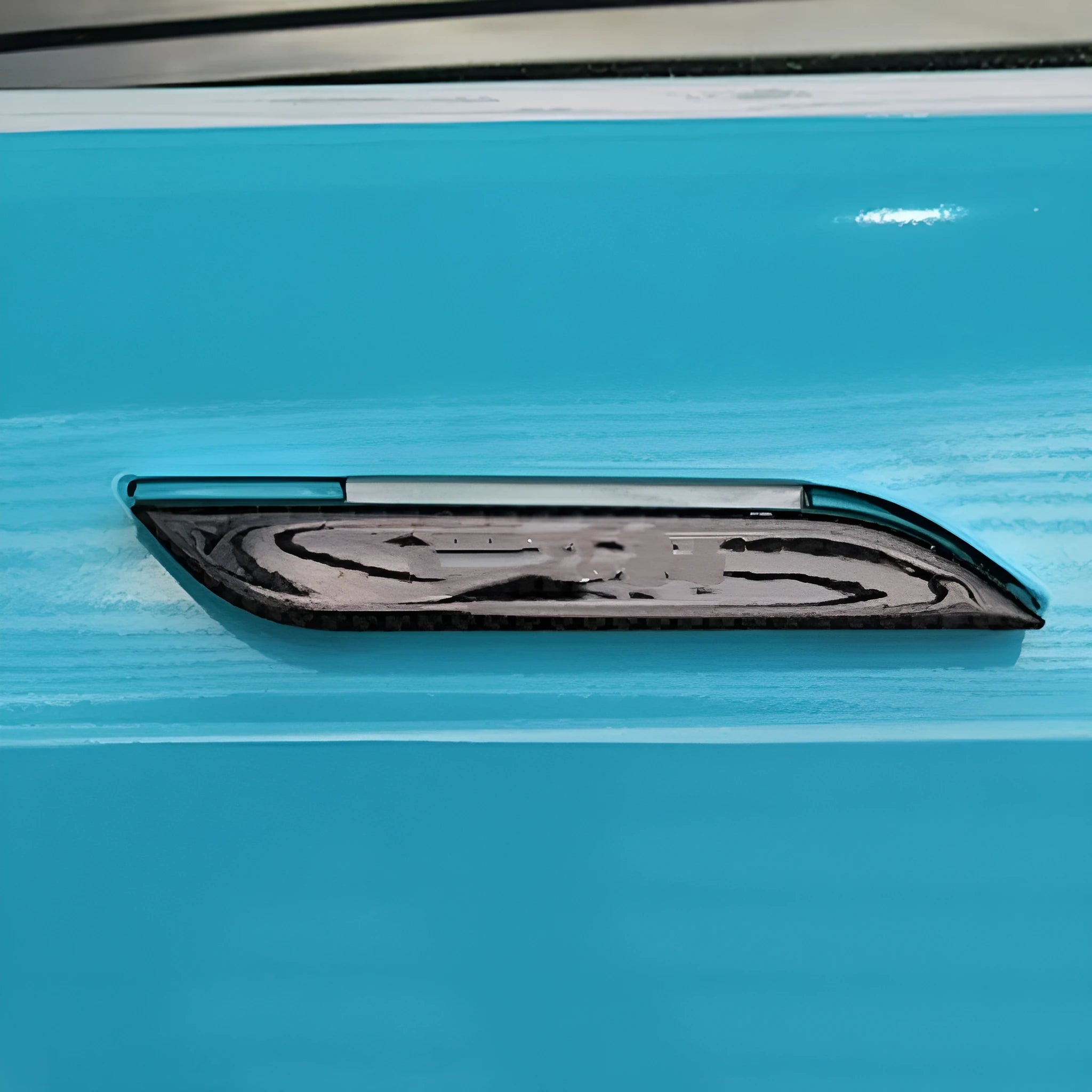 Carbon fibre door handle protection patches for Tesla Model S with matte finish