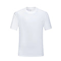 Men's solid black loose-fit pure cotton round neck T-shirt on a hanger.