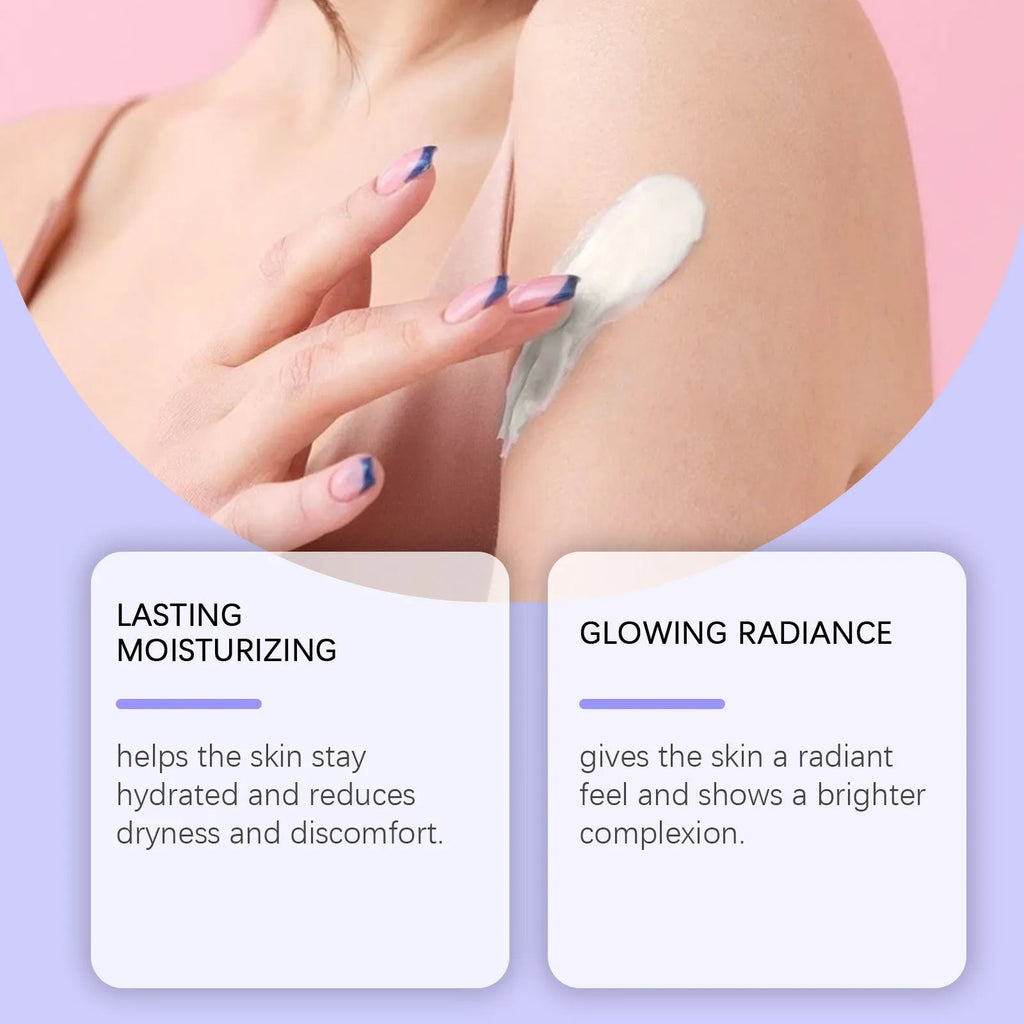 114g jar of blueberry caramel body cream with moisturising formula for all skin types