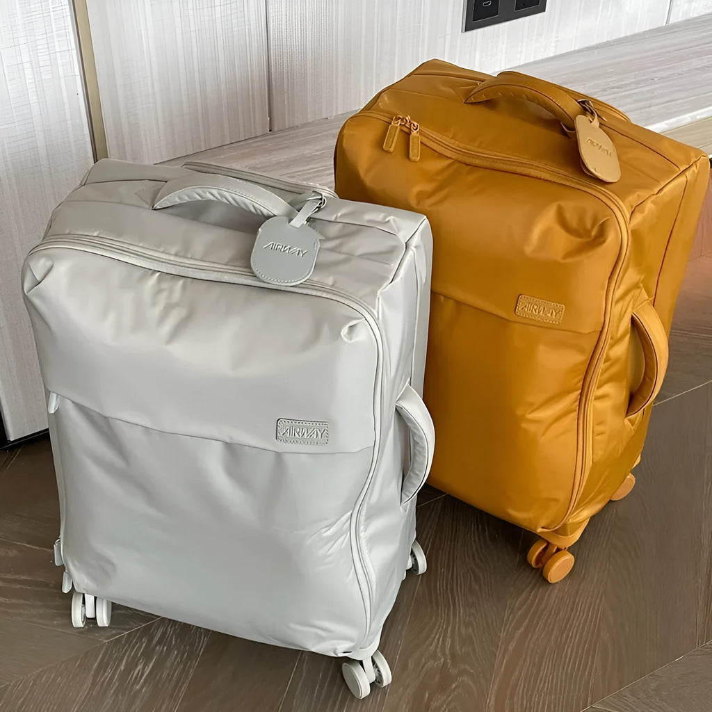 Bluestone green 20-inch waterproof Oxford cloth suitcase with universal wheels