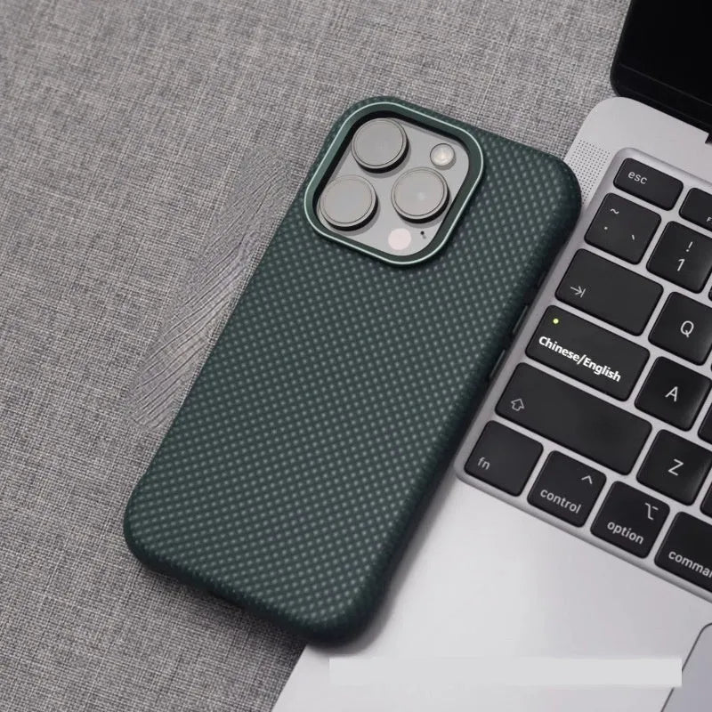 PC leather diamond grain magnetic phone case for iPhone, available in Star Diamond Black, with four-corner drop protection and anti-fingerprint surface
