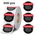 Roll of 500 round PVC self-adhesive sealing stickers 25mm with colour printing decoration