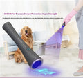 Black aluminium UV flashlight for pet urine and insect detection with USB Type-C charging port